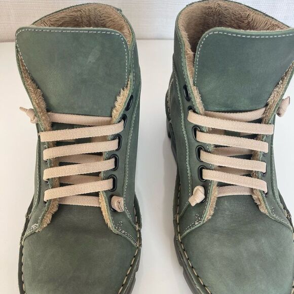 On Foot 29001 High Top Green Sneaker in Kaki Khaki. US Size 39 - Picture 6 of 8
